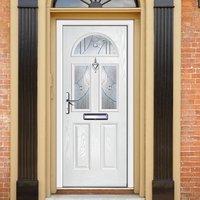 External Virtuoso Chilton Three Asti Composite Door, Shown in White