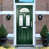 External Virtuoso Chilton Three Savona Composite Door, Shown in Green