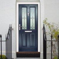 External Virtuoso Clifton Tivoli Composite Door, Shown in Blue