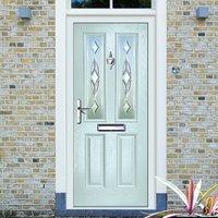 External Virtuoso Clifton Treviso Composite Door, Shown in Sky Blue