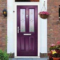 External Virtuoso Clifton Torino Composite Door, Shown in Plum