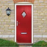 External Virtuoso Chapleton A1 Glazed Composite Door, Shown in Red