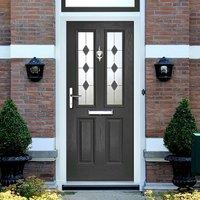 External Virtuoso Clifton Sextet Composite Door, Shown in Anthracite Grey