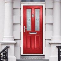 External Virtuoso Clifton Brolo Composite Door, Shown in Red