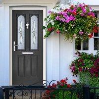 External Virtuoso Aston Cusna Composite Door, Shown in Anthracite Grey