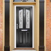 External Virtuoso Elton Modena Composite Door, Shown in Black