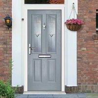 External Virtuoso Elton Visso Composite Door, Shown in Slate