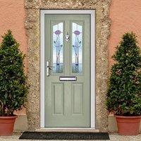 External Virtuoso Elton Ronay Composite Door, Shown in Olive