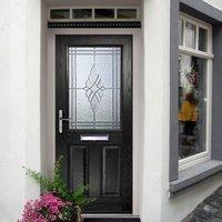 External Virtuoso Crafton Velino Composite Door, Shown in Black