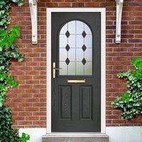 External Virtuoso Claston Sextet Composite Door, Shown in Anthracite Grey