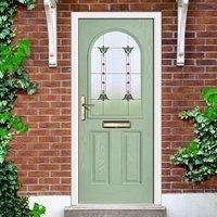 External Virtuoso Claston Nuda Composite Door, Shown in Sage