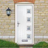 External Virtuoso Chapleton 4 Hinge Asti Composite Door, Shown in White