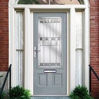 External Virtuoso Harton Bienno Composite Door, Shown in Slate