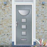 External Virtuoso Chapleton C4 Glazed Composite Door, Shown in Slate