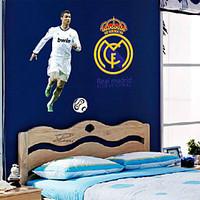 exciting soccer ronaldo pvc wall sticker wall decals