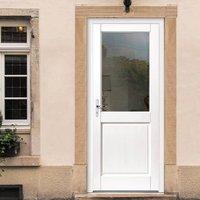 extreme weather 2xg white door clear glass