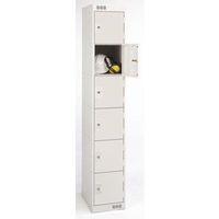 EXPRESS LOCKER - STAND 6 DOOR L.GREY H:1800 W:300 D:300MM