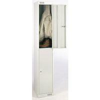 EXPRESS LOCKER - STAND 2 DOOR L.GREY H:1800 W:300 D:450MM