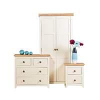 Expoline Jamestown 2 Door Wardrobe, 2 plus 2 Drawer Chest and Bedside Set