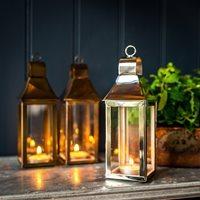 EXTRA SMALL TONTO Lantern in Stainless Steel with Nickel Plate