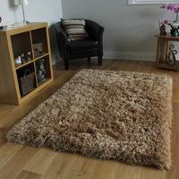 extra soft beige faux sheepskin style shaggy rug deluxe beige ff 120x1 ...