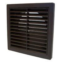 Extractor grill 4 Inch Rectangular Spigot Louvered Vent Brown - E58914