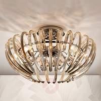Exquisite crystal ceiling light Ariadna, champagne