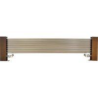 Excel Horizontal Designer Radiator Brushed Aluminium (H)300 mm (W)1200 mm