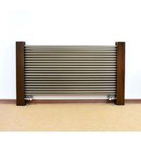 Excel Horizontal Designer Radiator Brushed Aluminium (H)600 mm (W)100 mm