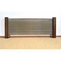 excel horizontal designer radiator brushed aluminium h600 mm w1400 mm