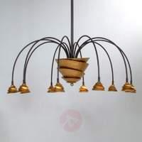 Exclusive pendant lamp FONTAINE iron-brown-gold