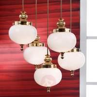 Extravagant Delia hanging light in polished brass