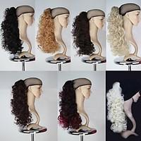 excellent quality synthetic 18 inch long curly claw ponytail hairpiece ...