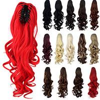 Excellent Quality Synthetic 20 Inch 180g Long Curly Claw Jaw Clip On Ponytail Hairpiece Extensions