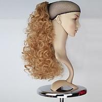 Excellent Quality Synthetic 18 Inch Honey Blonde Long Curly Claw Ponytail Hairpiece