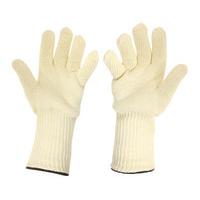 Extra Long Oven Gloves, Cream, Aramid Knitted Fabric