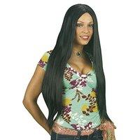 Extra Long Boxed Black Wig For Hair Accessory Fancy Dress