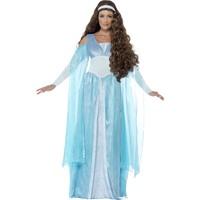 Extra Large Blue Ladies Medieval Maiden Costume