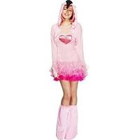 Extra Small Flamingo Tutu Costume With Hood & Boot Covers