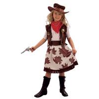 Extra Large Girls Cowprint Cowgirl Costume