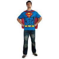 extra large mens superman t shirt with cape