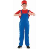 Extra Large Red Boys Plumbers Mate Boy Costume