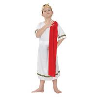 extra large white red boys roman emperor costume