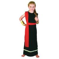 Extra Large Black & Red Girls Roman Girl Costume