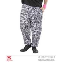 Extra Large 80\'s Adult\'s Black Zebra Print Baggy Pants