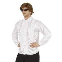 Extra Large White Adult\'s Frilly Shirt