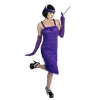 Extra Large Purple Ladies Roaring 20\'s Girl Costume
