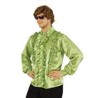 Extra Large Light Green Adult\'s Frilly Shirt