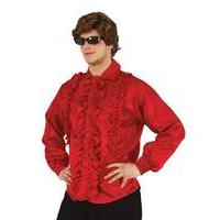 extra large red adults frilly shirt