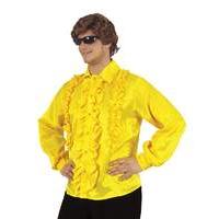 Extra Large Yellow Adult\'s Frilly Shirt